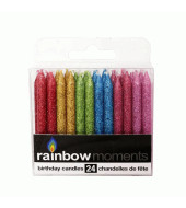 Glitter Paraffin Candles - 24 pack