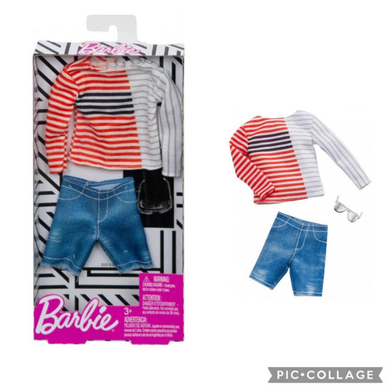 Ken's clothes , sunglasses and striped half-shirt