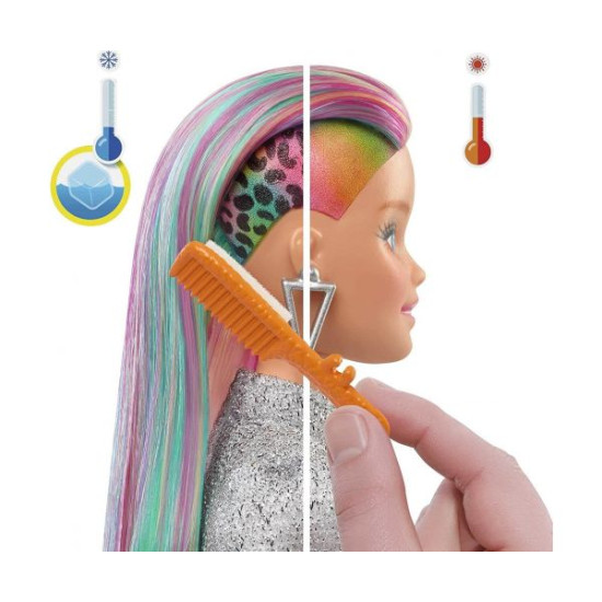 دمية باربي بشعر ملون