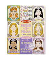 Sparkling Princess Make A Face Sticker Pad