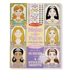 Sparkling Princess Make A Face Sticker Pad