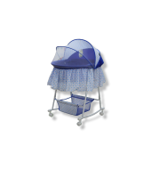مهد مع ناموسية - أزرق