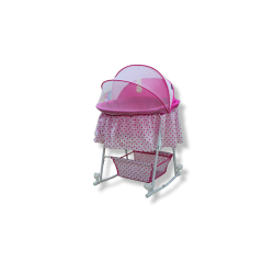 Cradle With Mosquito Net - Pink