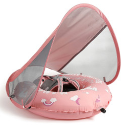 Self-inflating chest float with canopy - Pink