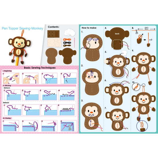 Sewing Pen Topper Monkey - AVENIR
