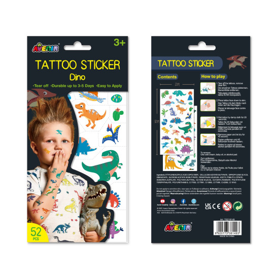 Dino Tattoo Stickers - AVENIR