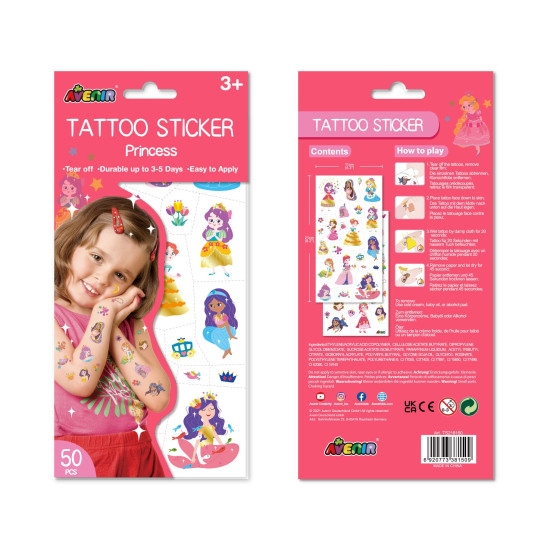 Princess Tattoo Stickers - AVENIR