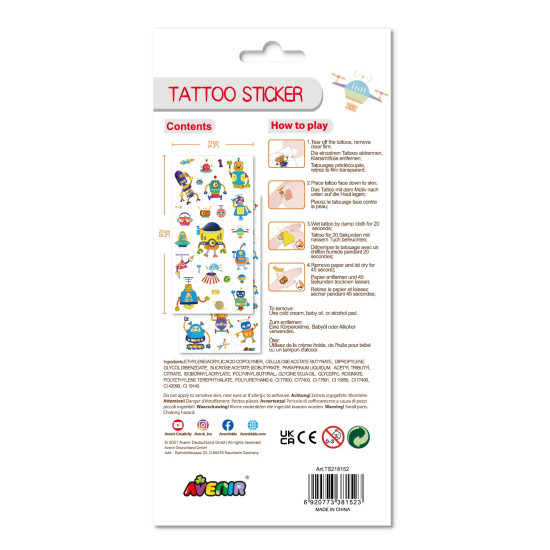 ستيكرات تاتو الإنسان الآلي - AVENIR