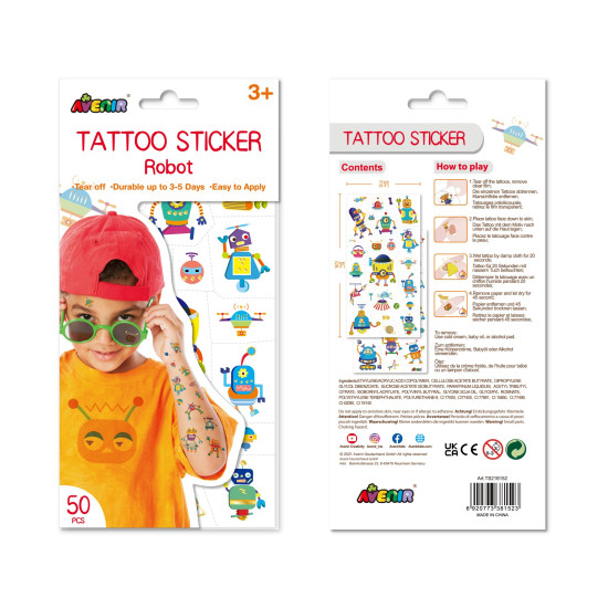 ستيكرات تاتو الإنسان الآلي - AVENIR