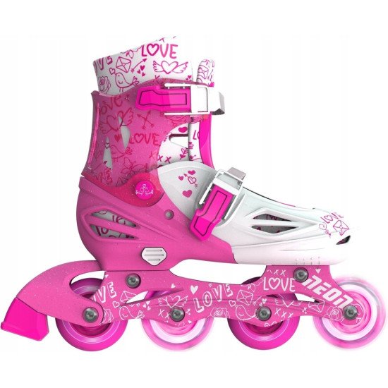 Neon Inline Skates (Size 3-6)- Pink