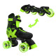 Green Combo Skates 2-In-1 (Size 3-6) - Neon