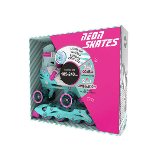 Neon Combo Skates 2-In-1 (Size 3-6)