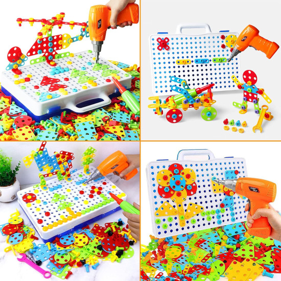 Creative Mosaic Toy Drill Puzzle Set