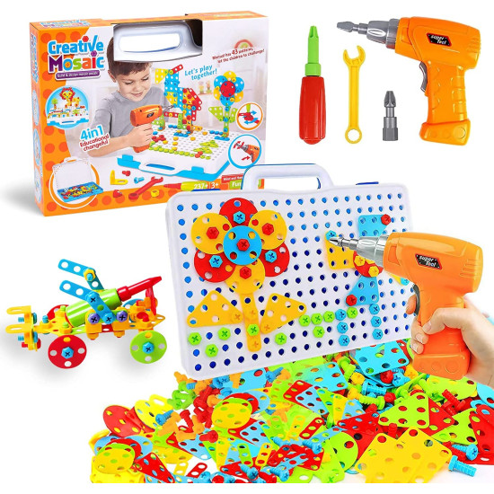 Creative Mosaic Toy Drill Puzzle Set