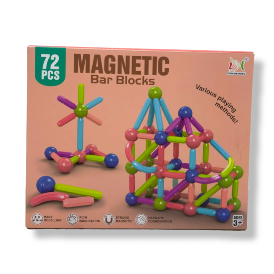 لعبة تركيب مغناطيس 72 قطعة