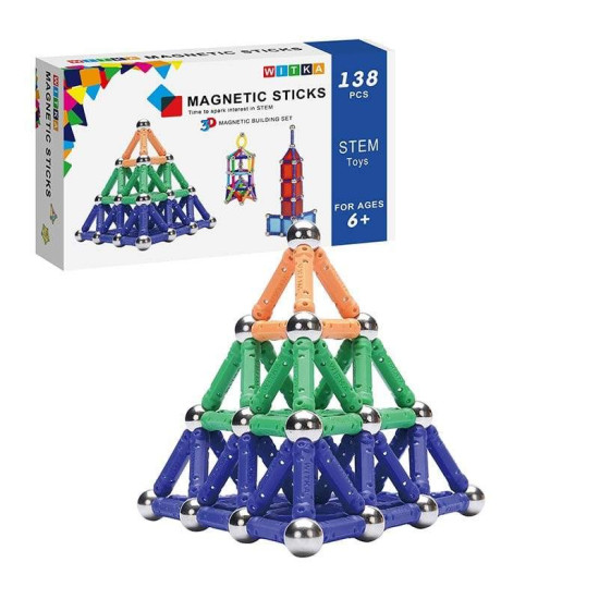 WITKA 3D Magnetic Building Set (138 Pcs)