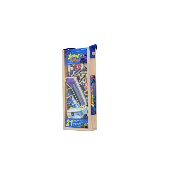 Magnetic Wooden Engineering Vehicle Stickers