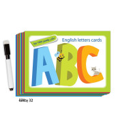 بطاقات الحروف الإنجليزية (32 بطاقة)