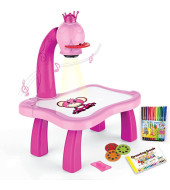 Kids Learning Desk with Smart Projector - pink
