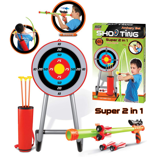 Kids Archery Bow Arrow Toy Set with Targets