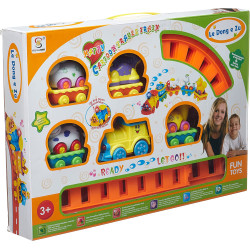 Cartoon Train Track Light And Music Toy