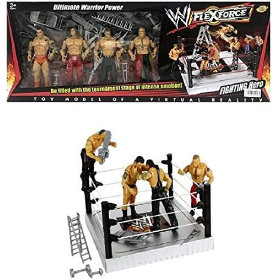 4 Wrestling Action Figures Models Set