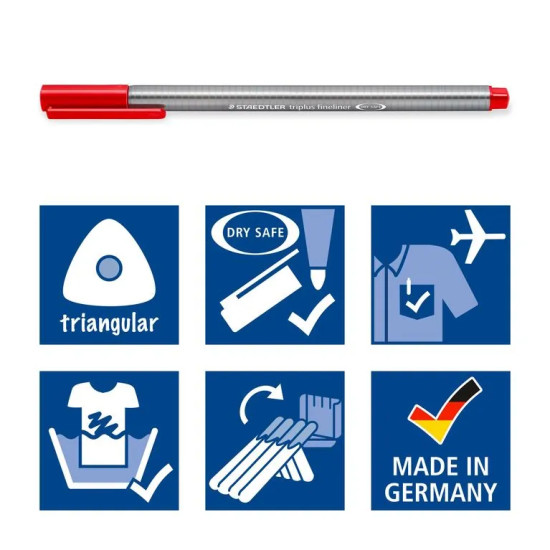 Staedtler Triangular Fineliner Pen Case (12 Colors)