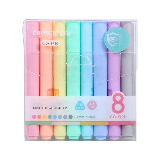 Pastel Highlighters Set (8 Pcs)