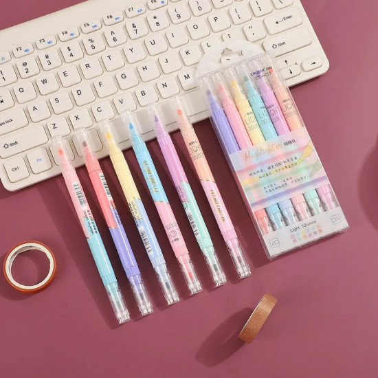 دزينة اقلام تظليل باستيل عدد 12