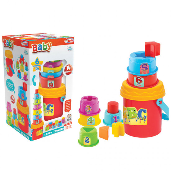 Dede Baby Cheerful Towers, 14 Pieces