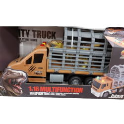 شاحنة قلاب ديناصور مع قفص