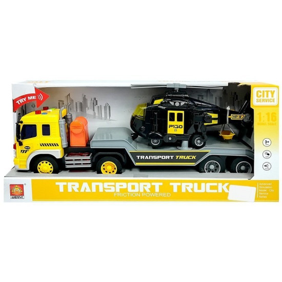 Transport Truck with Helicopter