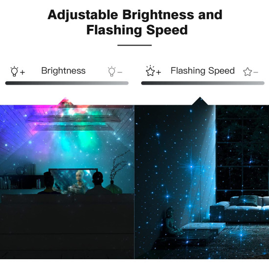 جهاز عرض ضوئي باضاءة ليلية مع مكبر صوت بلوتوث