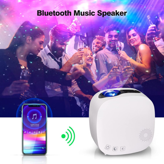 جهاز عرض ضوئي باضاءة ليلية مع مكبر صوت بلوتوث