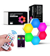 Lumive Hexagonal Wall Light Modular Mobile App and Remote Controlled Lights