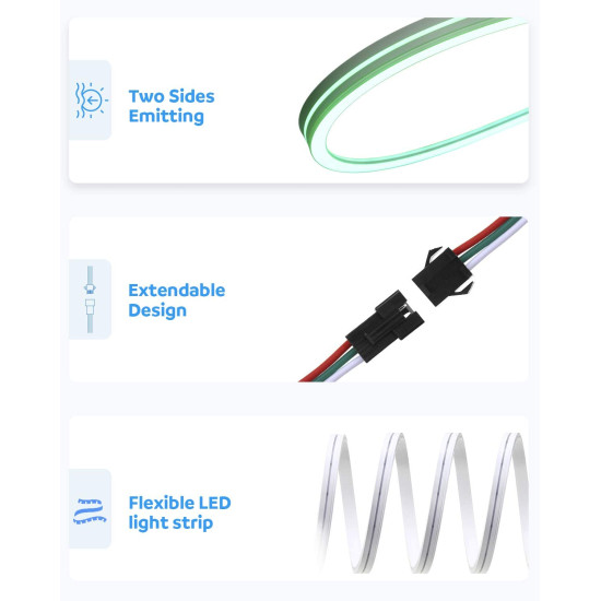 Aclorol Addressable LED Strip WS2811 Neon LED