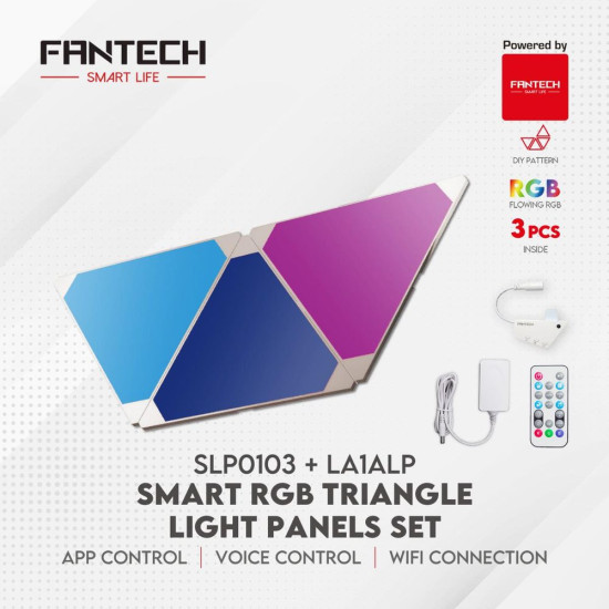 Fantech Smart RGB Triangle Light Panels Set SLP0103 + LA1ALP