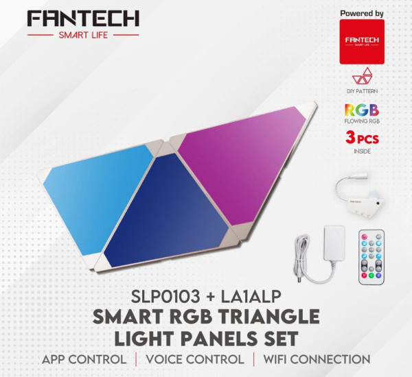 Fantech Smart RGB Triangle Light Panels Set SLP0103 + LA1ALP