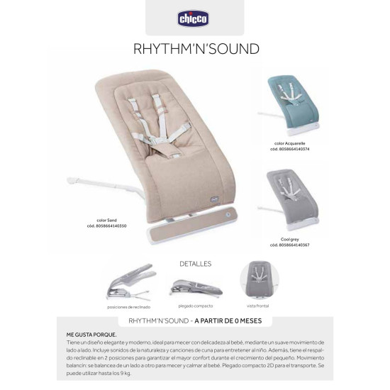 Chicco Baby Bouncer Rhythm Sound