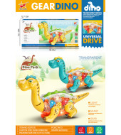 Transparent Educational Dinosaur - Blue
