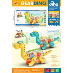 Transparent Educational Dinosaur - Blue